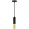 Anem 1 Light Down Mini Pendant With Matte Black & Satin Gold Finish