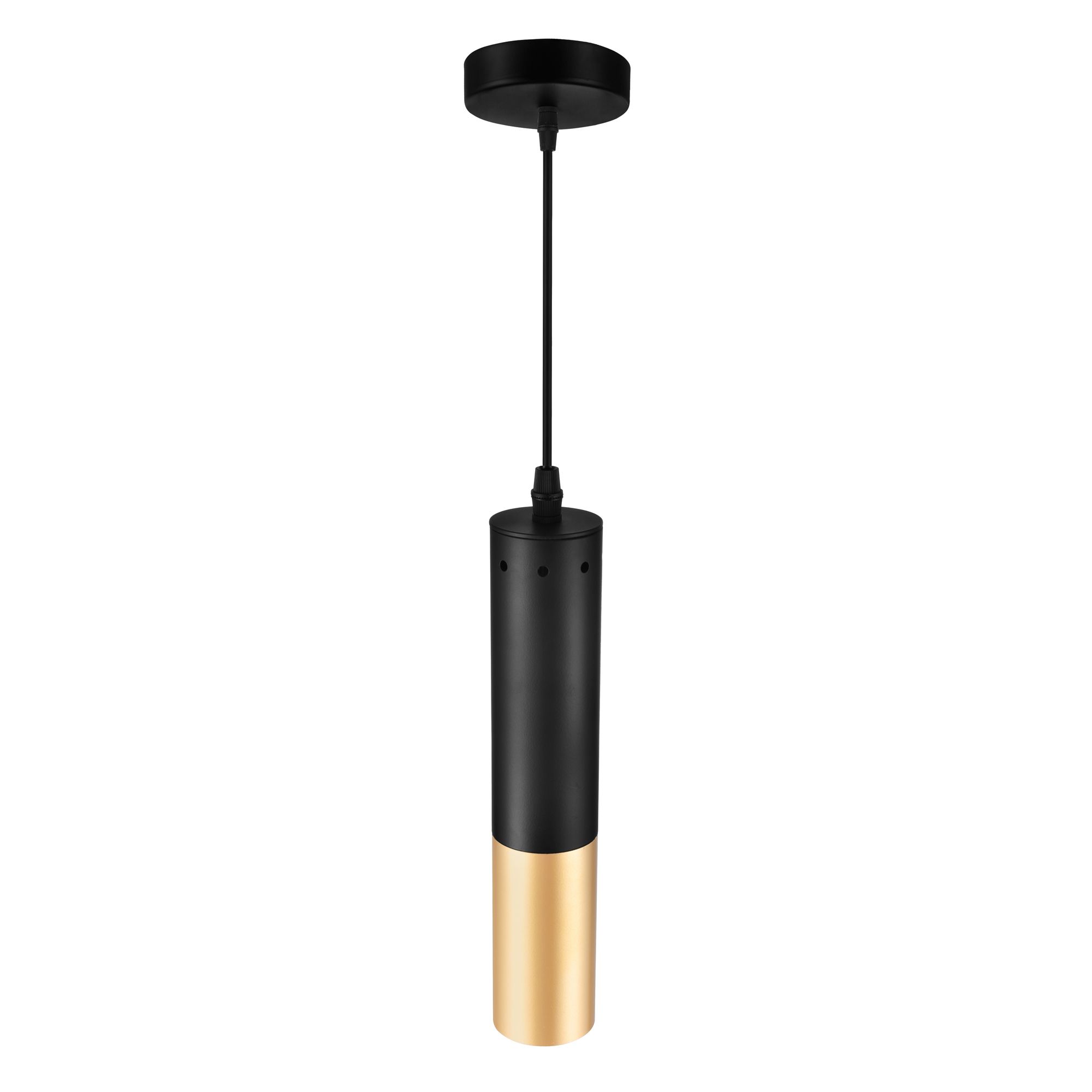 Image 2 Anem 1 Light Down Mini Pendant With Matte Black & Satin Gold Finish more views