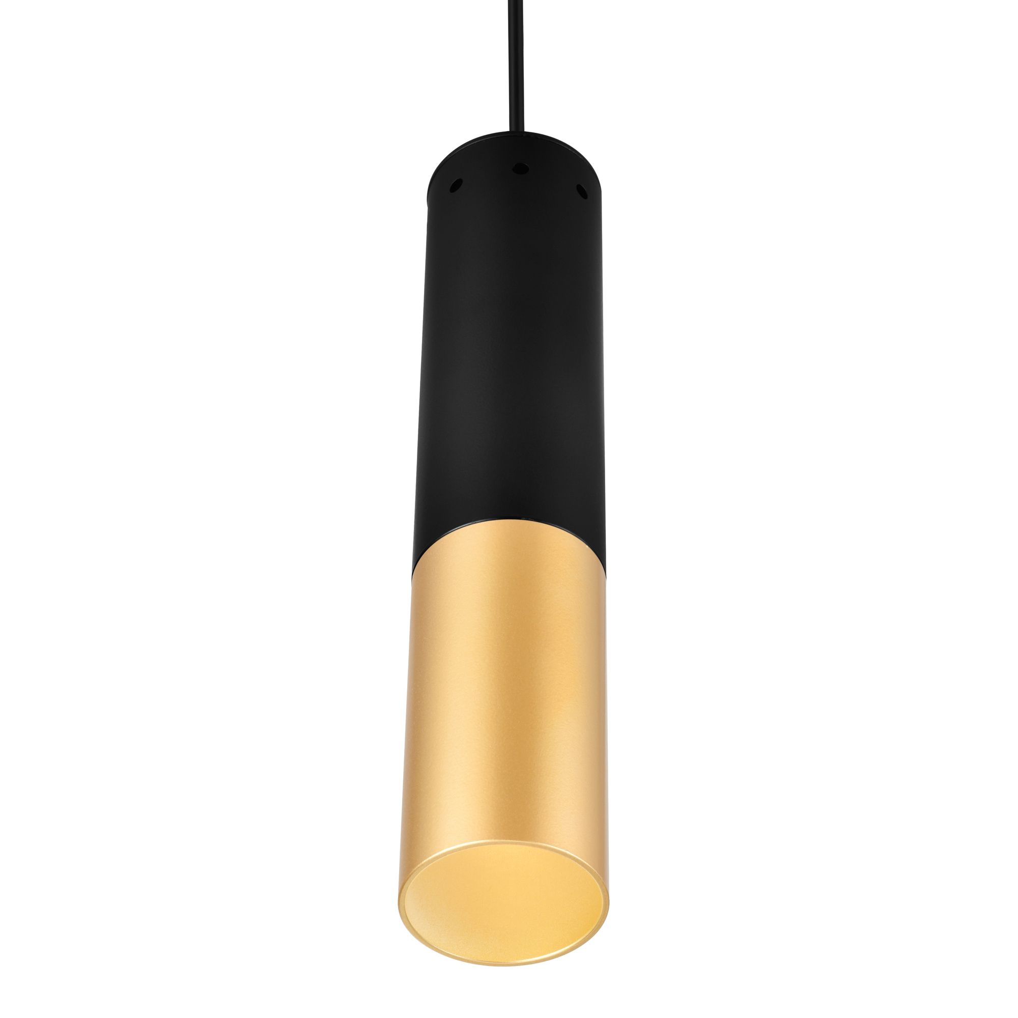 Image 4 Anem 1 Light Down Mini Pendant With Matte Black & Satin Gold Finish more views