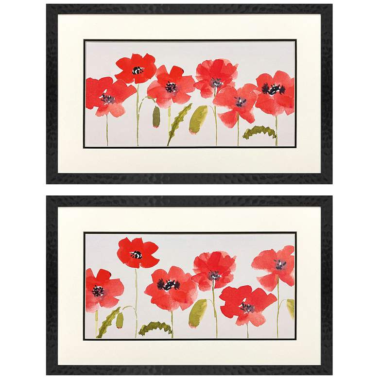 Image 1 Anemone Study 32"W x 20"H Framed Art Set of 2