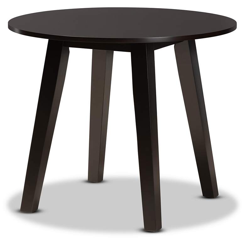 Image 3 Anesa Dark Brown Wood 5-Piece Dining Table and Chair Set more views