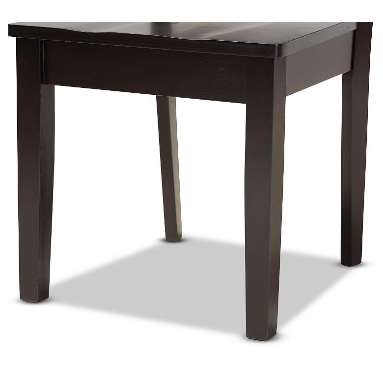 Image 6 Anesa Dark Brown Wood 5-Piece Dining Table and Chair Set more views