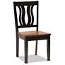 Anesa Two-Tone Brown Wood 5-Piece Dining Table and Chair Set