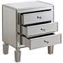 Aneta 22" Wide Mirrored and Silver Leaf Accent Table