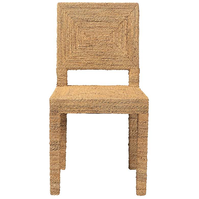 Image 4 Anfield Natural Seagrass Mahogany Dining Chair more views