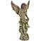 Angel 31" High Bronze and Green Moss Indoor-Outdoor Statue