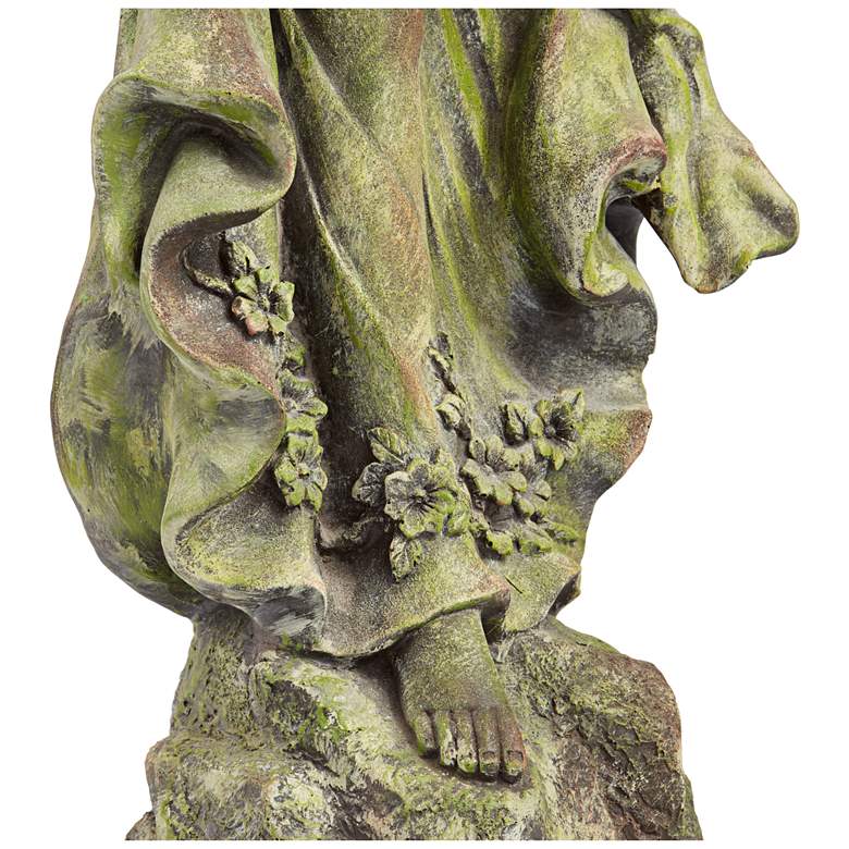 Image 5 Angel 31" High Bronze and Green Moss Indoor-Outdoor Statue more views