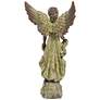 Angel 31" High Bronze and Green Moss Indoor-Outdoor Statue