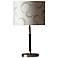 Angel Black Faux Leather Modern Table Lamp