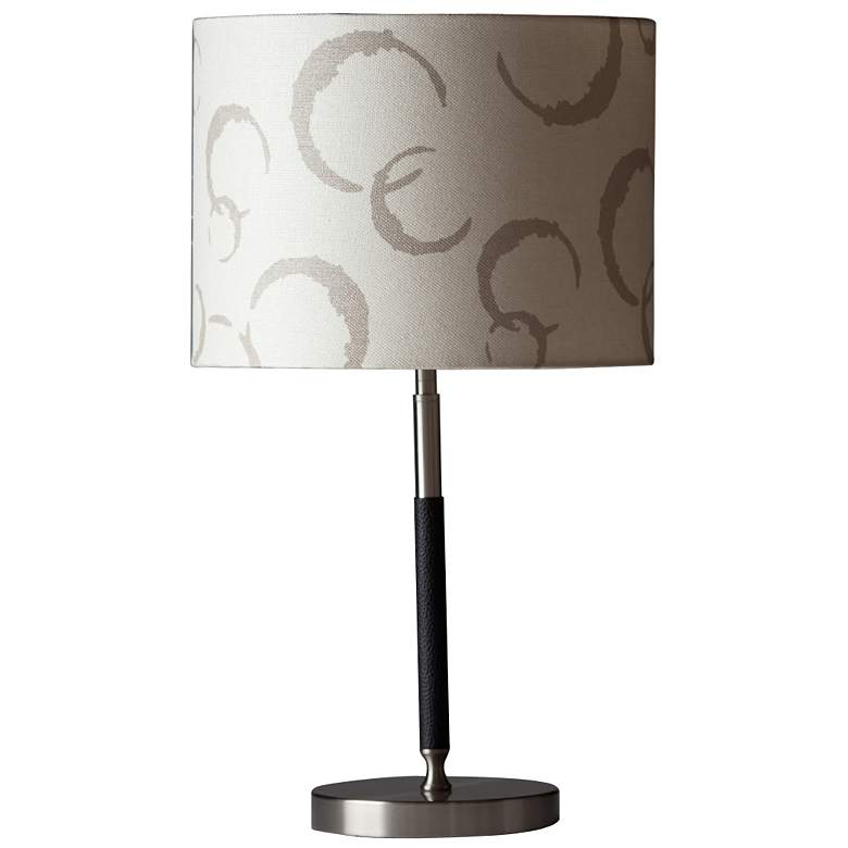 Image 1 Angel Black Faux Leather Modern Table Lamp