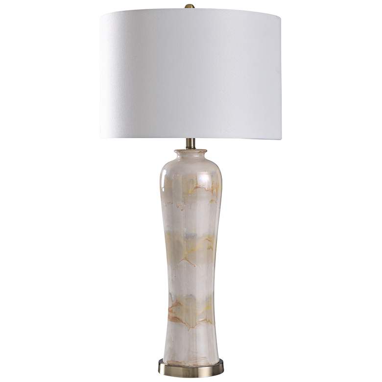 Image 1 Angel Cream and White Ceramic Vase Table Lamp