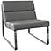 Angel Gray Faux Leather Accent Chair