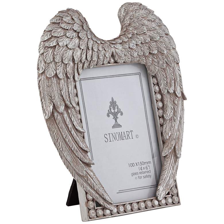 Image 1 Angel Wings 4x6 Silver Photo Frame