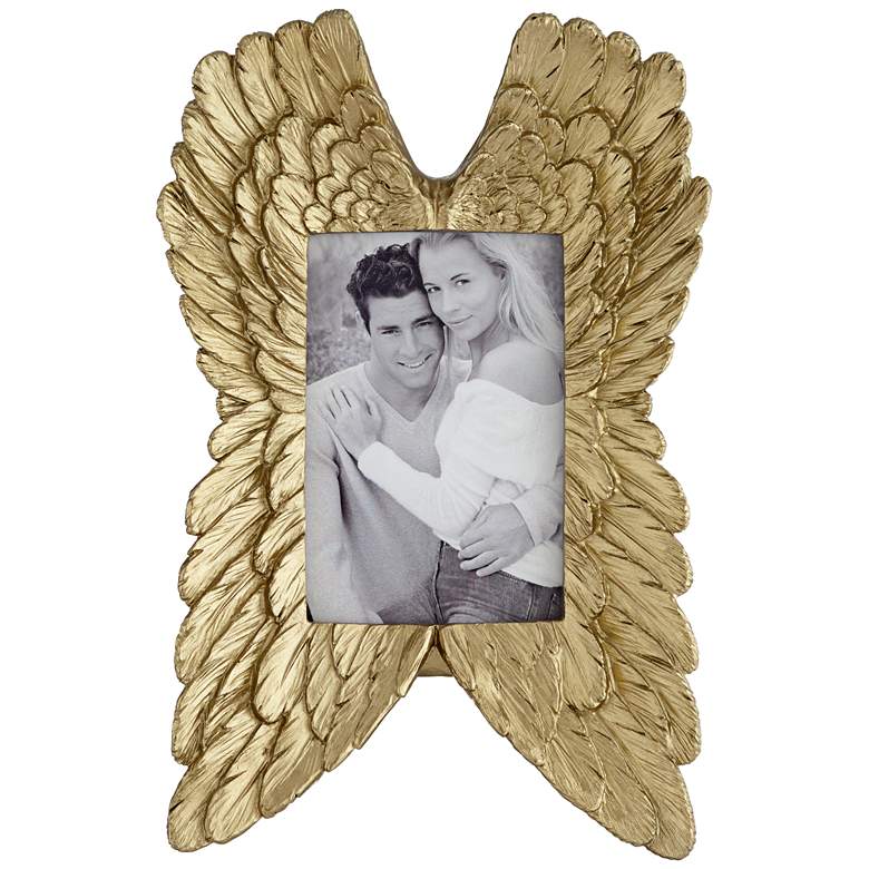 Image 1 Angel Wings Gold 4x6 Photo Frame