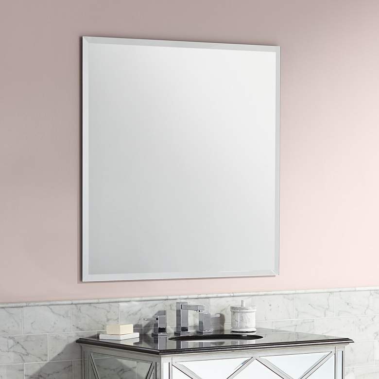 Image 1 Angelica Frameless 36 inch Beveled Square Mirror