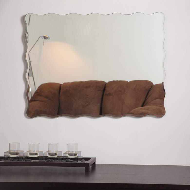 Image 2 Angelina Modern 23 1/2" x 31 1/2" Frameless Wall Mirror more views