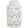 3_Angelique 12" High White Ceramic Jar with Lid