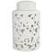 Angelique 12" High White Ceramic Jar with Lid