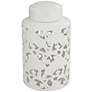 6_Angelique 12" High White Ceramic Jar with Lid more views