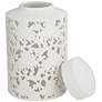 5_Angelique 15 3/4" High White Ceramic Ginger Jar with Lid more views