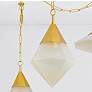 5_Angelique 58 1/2"W Vintage Polished Brass 5-Light Chandelier more views