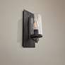 Angelo 13"H Weathered Oak and Slated Gray Metal Wall Sconce