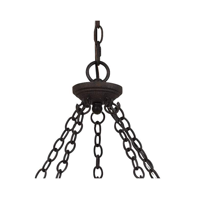 Image 4 Angelo 26 3/4" Wide Iron Metal 5-Light Antler Chandelier more views