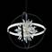Angelo 36"W Black and Silver 24-Light Crystal Orb Pendant