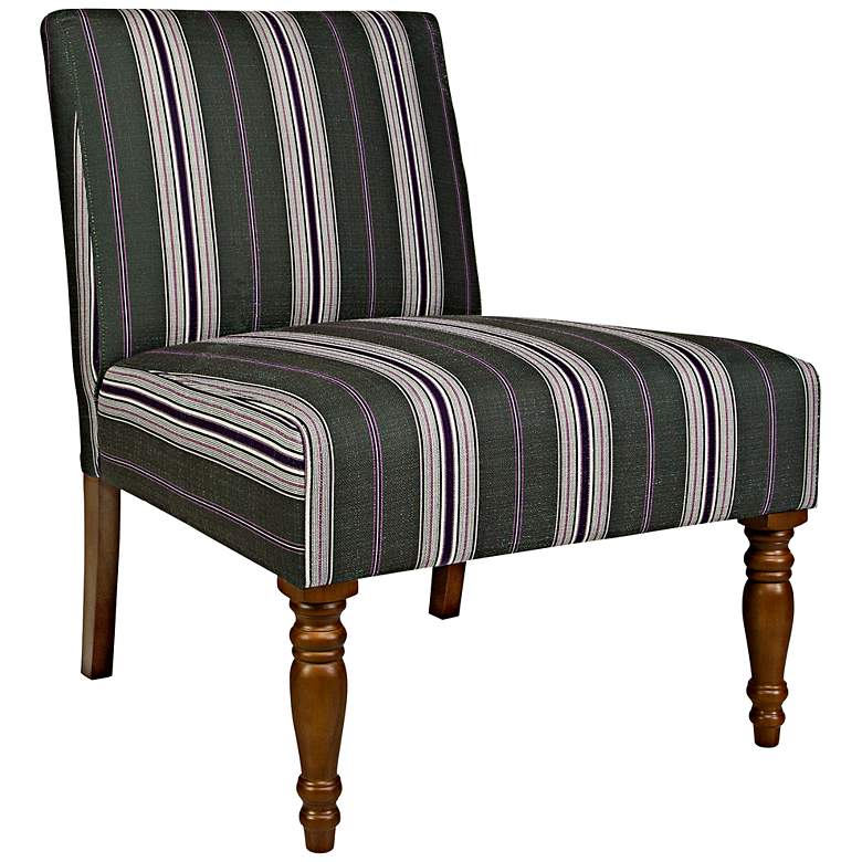 Image 1 angelo:HOME Bradstreet Plum Striped Accent Chair