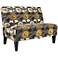 angelo:HOME Dover Caramel Brown Meadow Flowers Settee