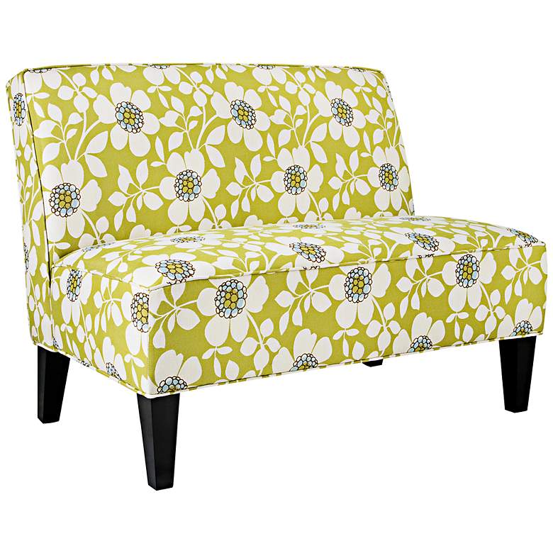 Image 1 angelo:HOME Dover Peapod Green Floral Modern Settee