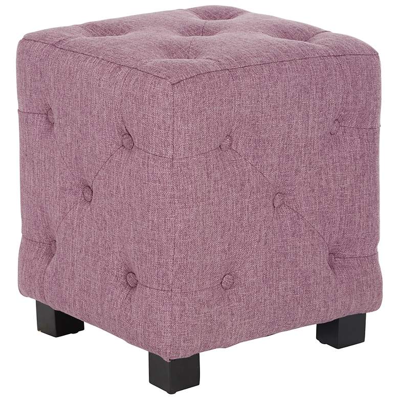 Image 1 angelo:HOME Duncan Small Button Tufted Lavender Ottoman
