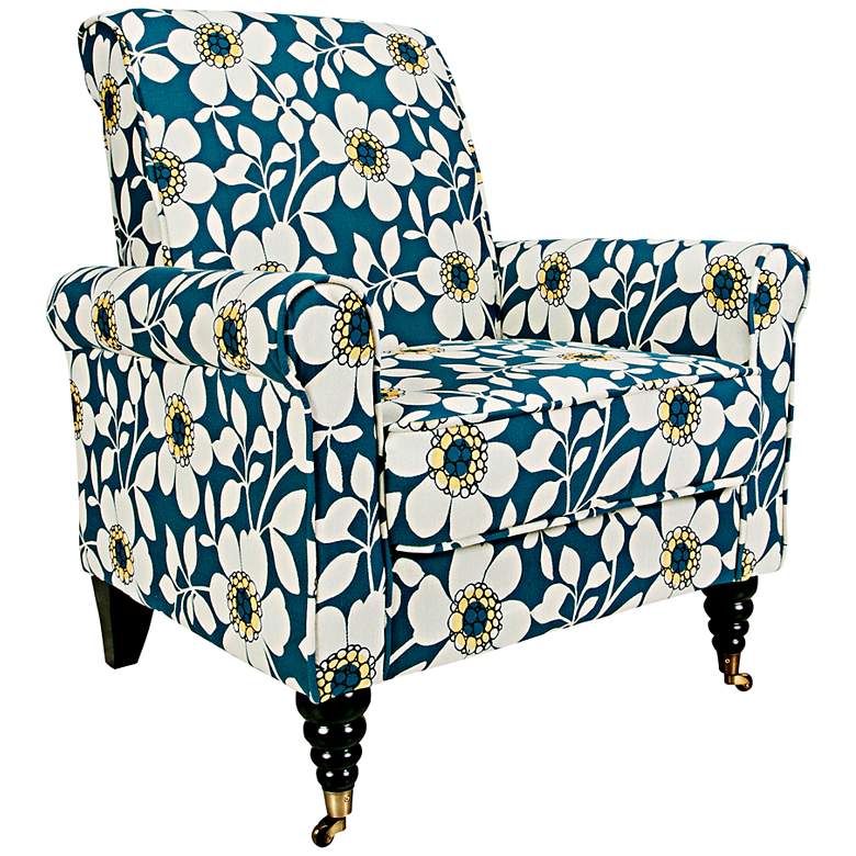 Image 1 angelo:HOME Harlow Dusk Blue Floral Armchair