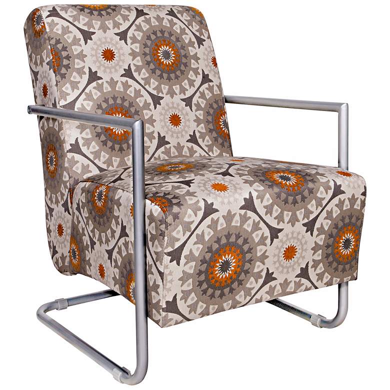 Image 1 angelo:HOME Roscoe Red Floral Fabric Armchair