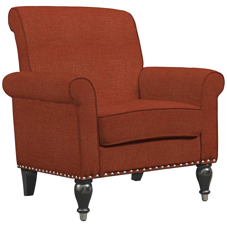 Image 1 angelo:HOME Wellington Orange Roll-Arm Accent Chair