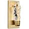 Angelus LED 3CCT 1-Light Crafted Crystal Aged Brass Vertical Wall Sconce