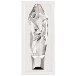 Angelus LED 3CCT 1-Light Crafted Crystal Matte White Vertical Wall Sconce