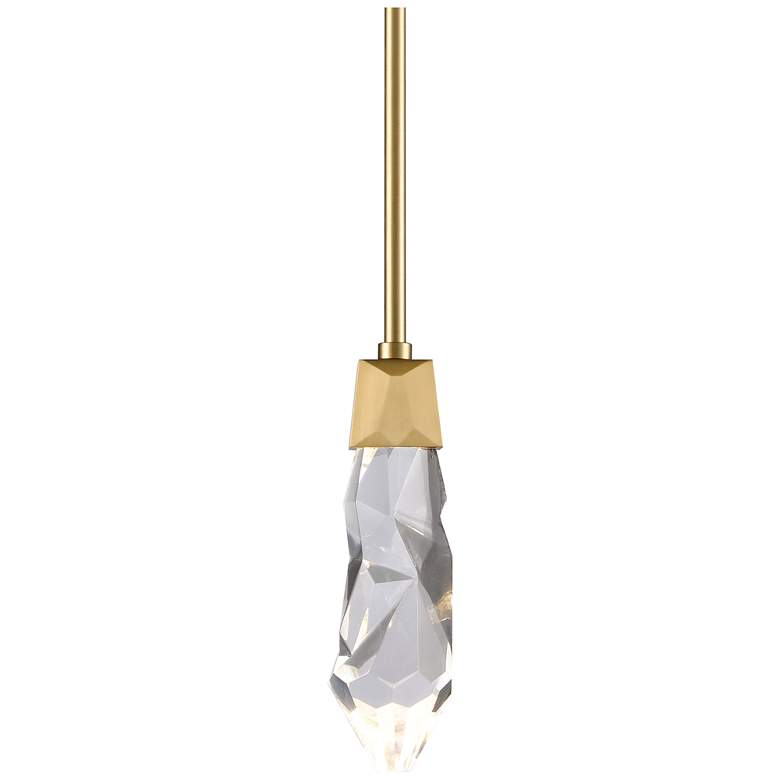 Image 1 Angelus LED 3CCT Inimitable Crafted Crystal Aged Brass Mini-Pendant