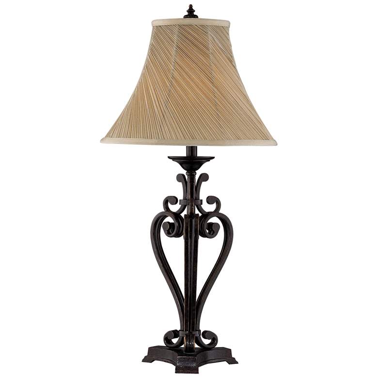 Image 1 Angers 32.38 inch High 1-Light Table Lamp - Dark Bronze - Includes LED Bul