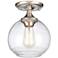 Angie 8" Wide 1-Light Semi Flush Mount - Satin Nickel