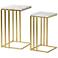 Angie Antique Gold Nesting End Tables Set of 2