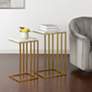 1_Angie Antique Gold Nesting End Tables Set of 2