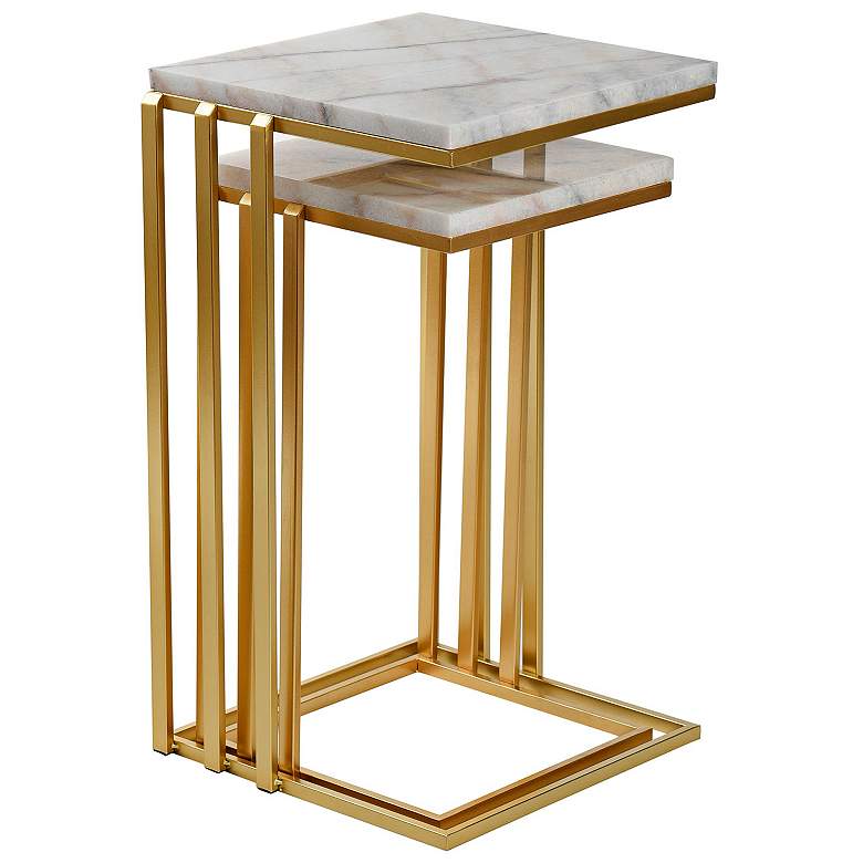 Image 4 Angie Antique Gold Nesting End Tables Set of 2 more views
