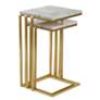 4_Angie Antique Gold Nesting End Tables Set of 2 more views