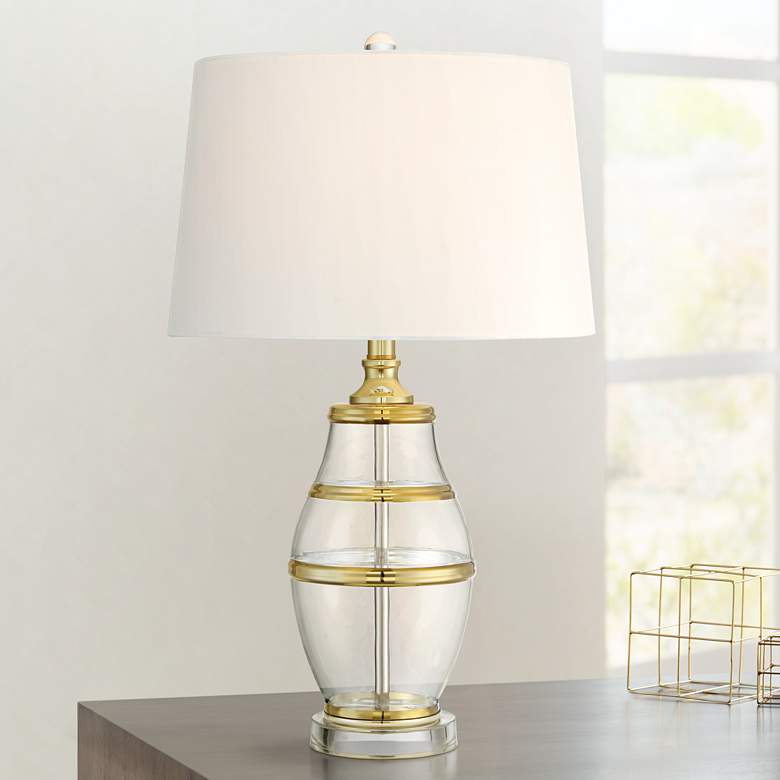 Image 1 Angie Gold and Glass Table Lamp