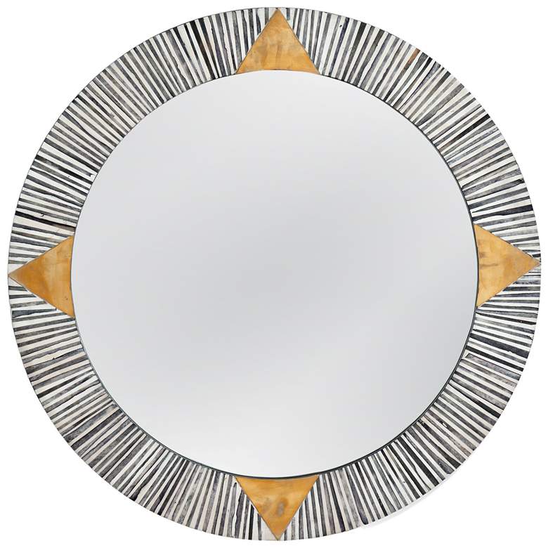 Image 1 Angle 30"H Art Deco Styled Wall Mirror