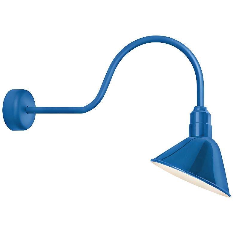 Image 1 Angle Reflector 24 1/2 inch High Blue Outdoor Wall Light