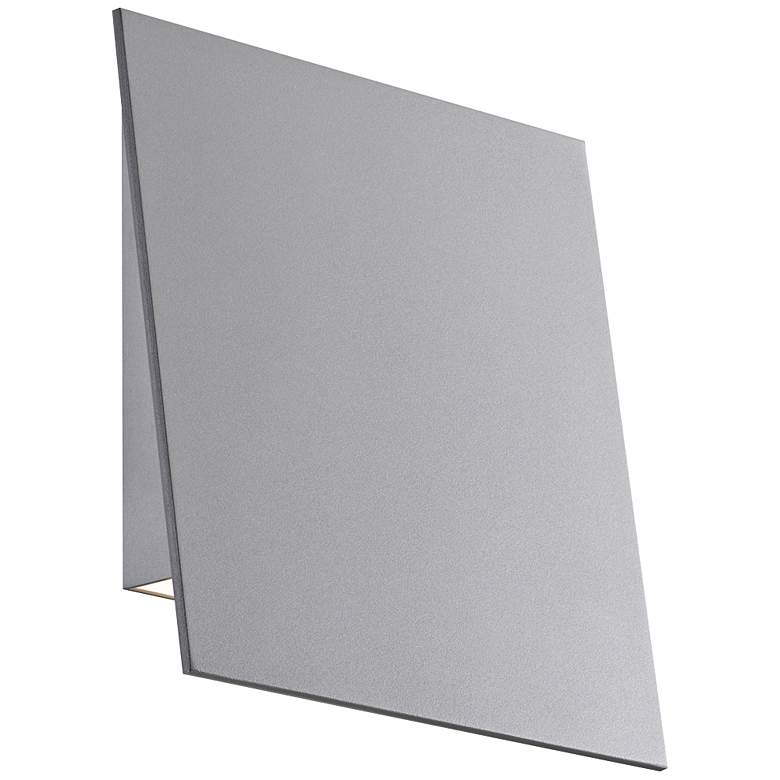 Image 1 Angled Plane 7 3/4"H Textured Gray LED Outdoor Wall Light