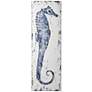 Anglo Rustic Seahorse 59" High Blue Canvas Wall Art
