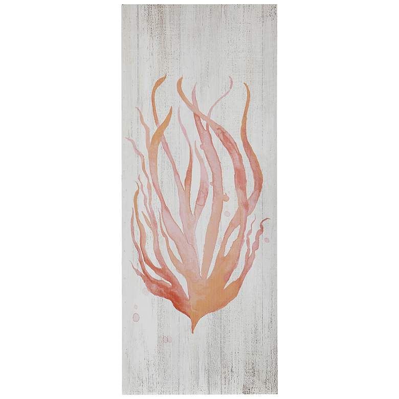 Image 1 Anglo Sea Life III 40" High Coral Seaweed Wood Wall Art